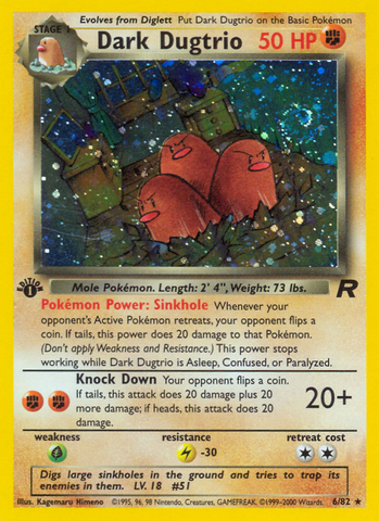 Dark Dugtrio (6/82) [Team Rocket 1st Edition] - Comfy Hobbies