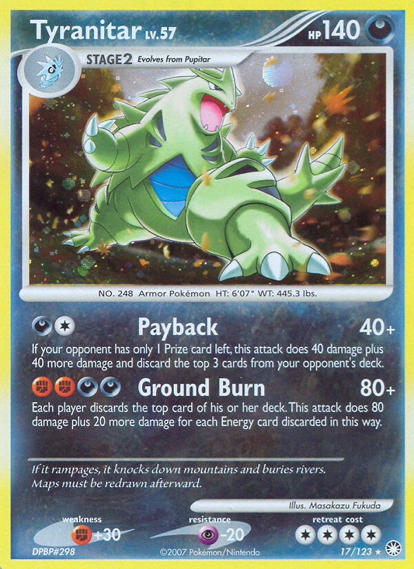 Tyranitar (17/123) [Diamond & Pearl: Mysterious Treasures] - Comfy Hobbies