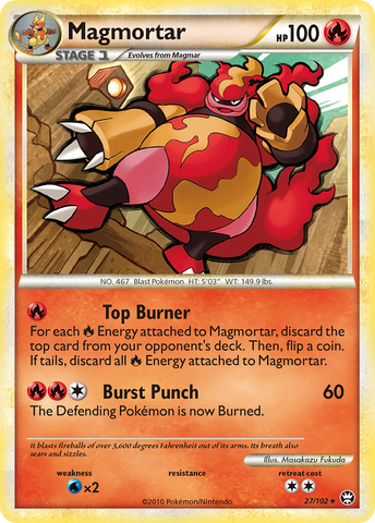 Magmortar (27/102) [HeartGold & SoulSilver: Triumphant] - Comfy Hobbies