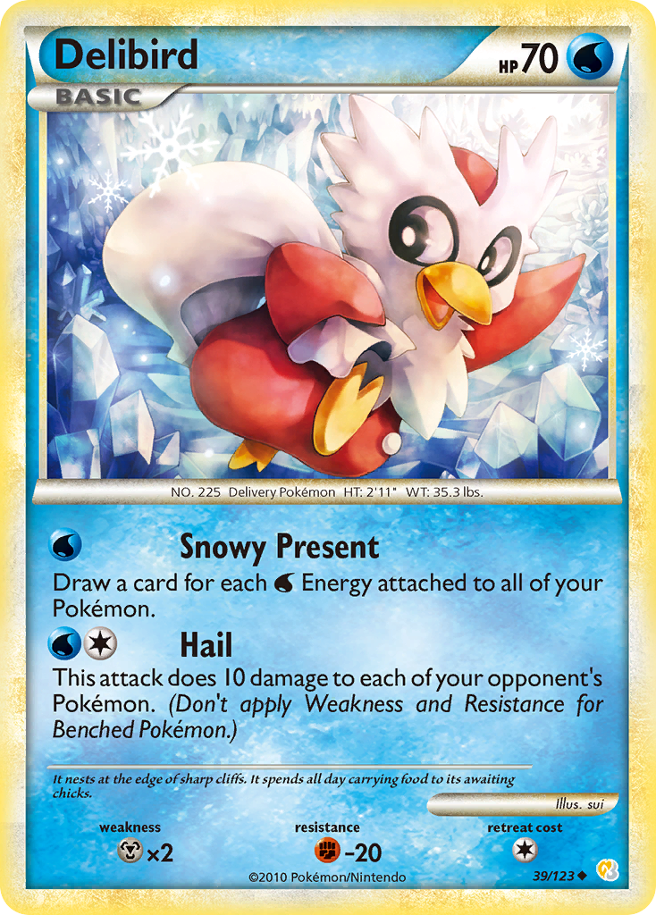Delibird (39/123) [HeartGold & SoulSilver: Base Set] - Comfy Hobbies