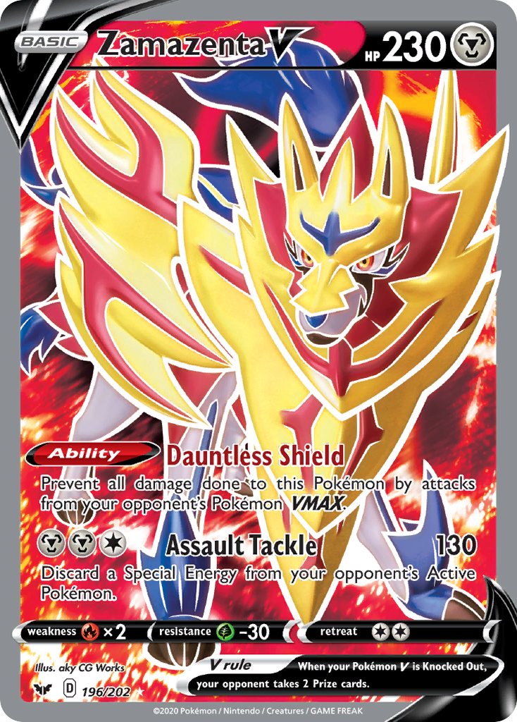 Zamazenta V (196/202) [Sword & Shield: Base Set] - Comfy Hobbies