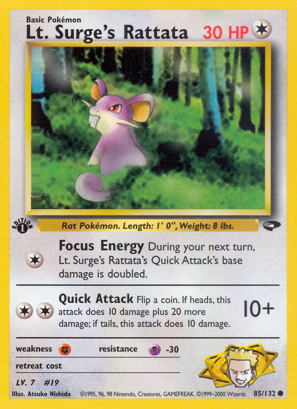 Lt. Surge's Rattata (85/132) [Gym Challenge 1st Edition] - Comfy Hobbies