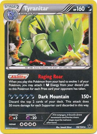 Tyranitar (56/124) (Cosmos Holo) [XY: Fates Collide] - Comfy Hobbies