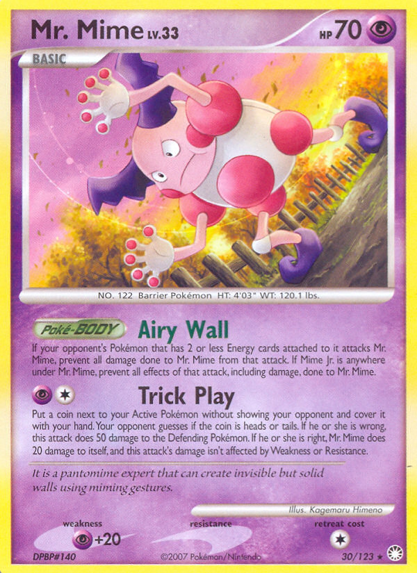 Mr. Mime (30/123) [Diamond & Pearl: Mysterious Treasures] - Comfy Hobbies