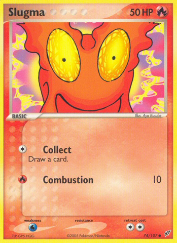 Slugma (74/107) [EX: Deoxys] - Comfy Hobbies