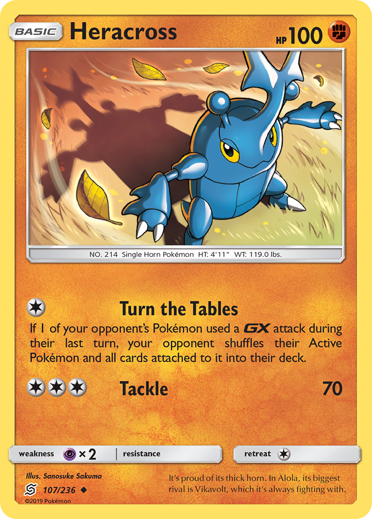 Heracross (107/236) [Sun & Moon: Unified Minds] - Comfy Hobbies