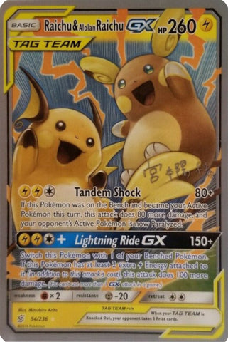 Raichu & Alolan Raichu (54/236) (Pikarom Judge - Haruki Miyamoto) [World Championships 2019] - Comfy Hobbies