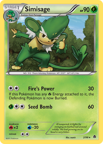 Simisage (2/98) [Black & White: Emerging Powers] - Comfy Hobbies