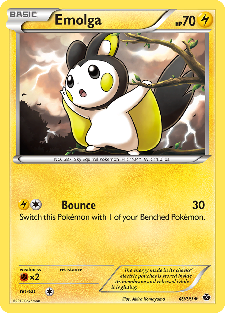 Emolga (49/99) [Black & White: Next Destinies] - Comfy Hobbies