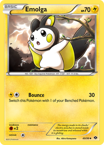 Emolga (49/99) [Black & White: Next Destinies] - Comfy Hobbies
