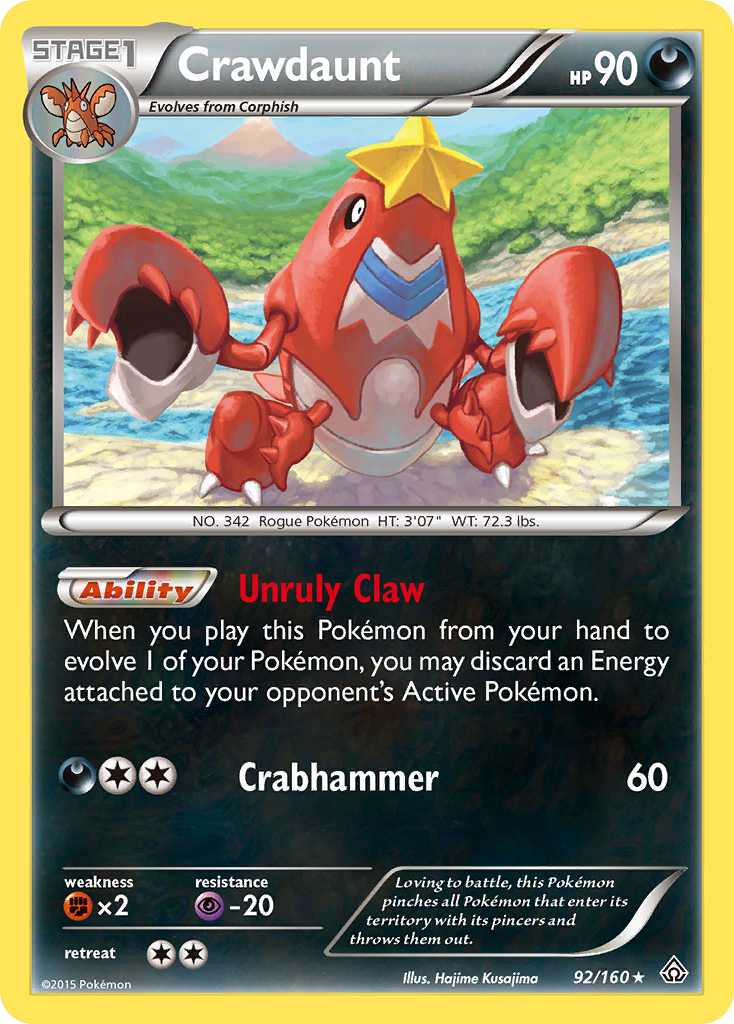 Crawdaunt (92/160) [XY: Primal Clash] - Comfy Hobbies