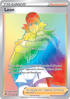 Leon (195/185) [Sword & Shield: Vivid Voltage] - Comfy Hobbies