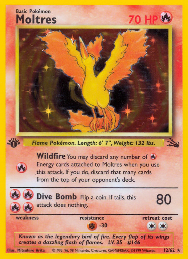 Moltres (12/62) [Fossil 1st Edition] - Comfy Hobbies