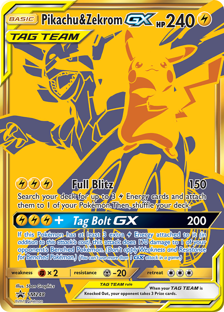 Pikachu & Zekrom GX (SM248) (Jumbo Card) [Sun & Moon: Black Star Promos] - Comfy Hobbies
