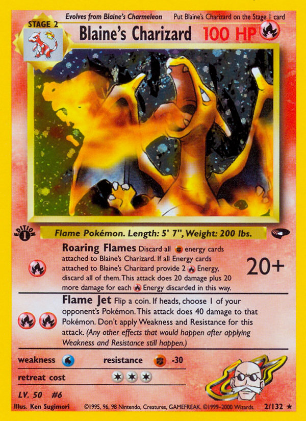 Blaine's Charizard (2/132) [Gym Challenge 1st Edition] - Comfy Hobbies