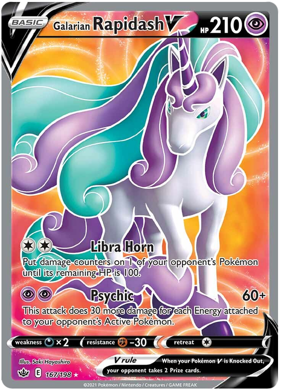 Galarian Rapidash V (167/198) [Sword & Shield: Chilling Reign] - Comfy Hobbies