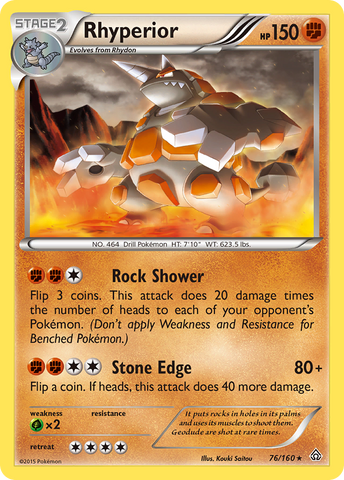 Rhyperior (76/160) [XY: Primal Clash] - Comfy Hobbies