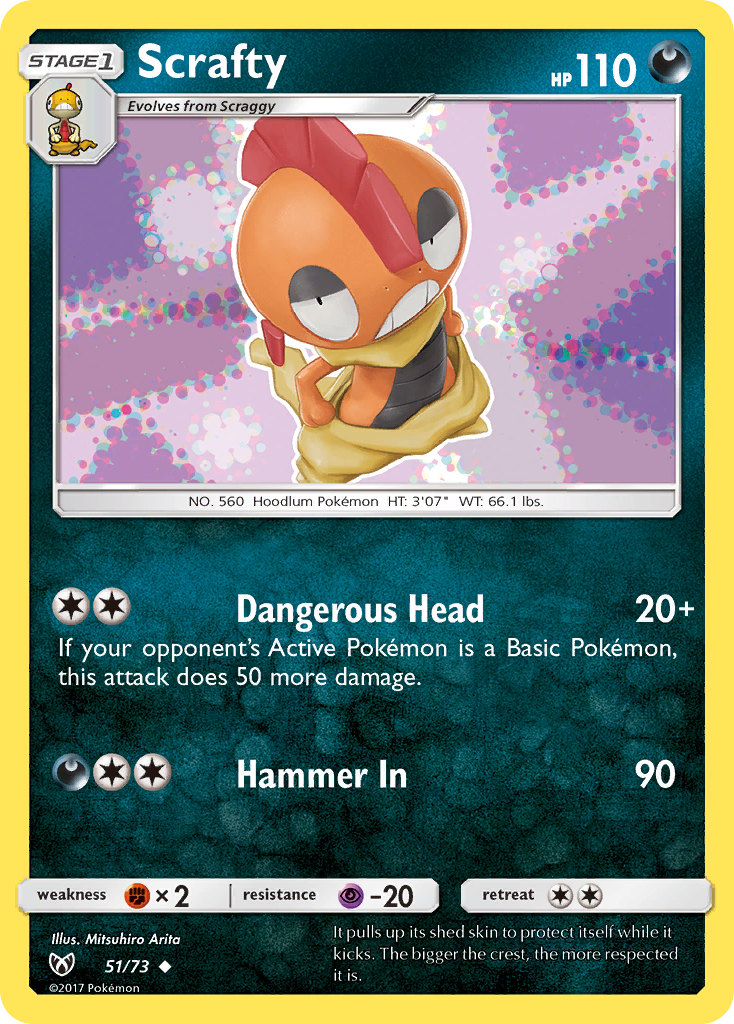 Scrafty (51/73) [Sun & Moon: Shining Legends] - Comfy Hobbies