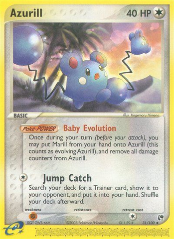 Azurill (31/100) [EX: Sandstorm] - Comfy Hobbies