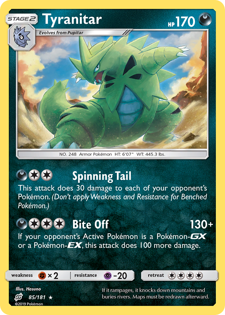 Tyranitar (85/181) [Sun & Moon: Team Up] - Comfy Hobbies