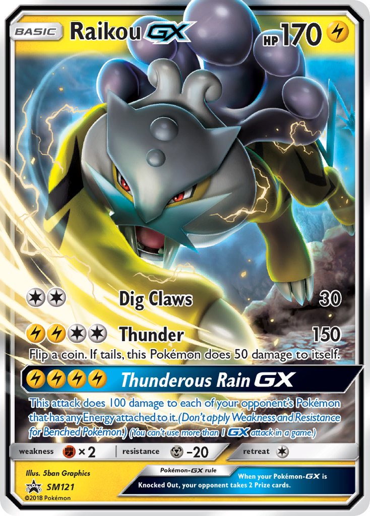 Raikou GX (SM121) [Sun & Moon: Black Star Promos] - Comfy Hobbies