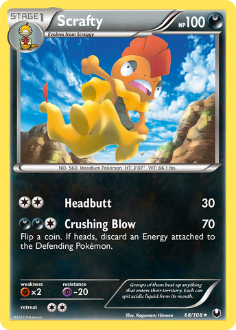 Scrafty (68/108) [Black & White: Dark Explorers] - Comfy Hobbies