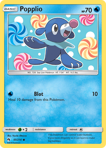 Popplio (65/214) [Sun & Moon: Lost Thunder] - Comfy Hobbies