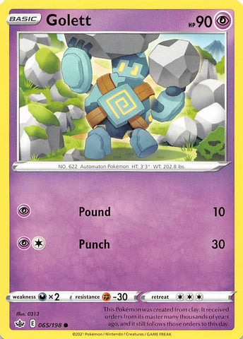 Golett (065/198) [Sword & Shield: Chilling Reign] - Comfy Hobbies