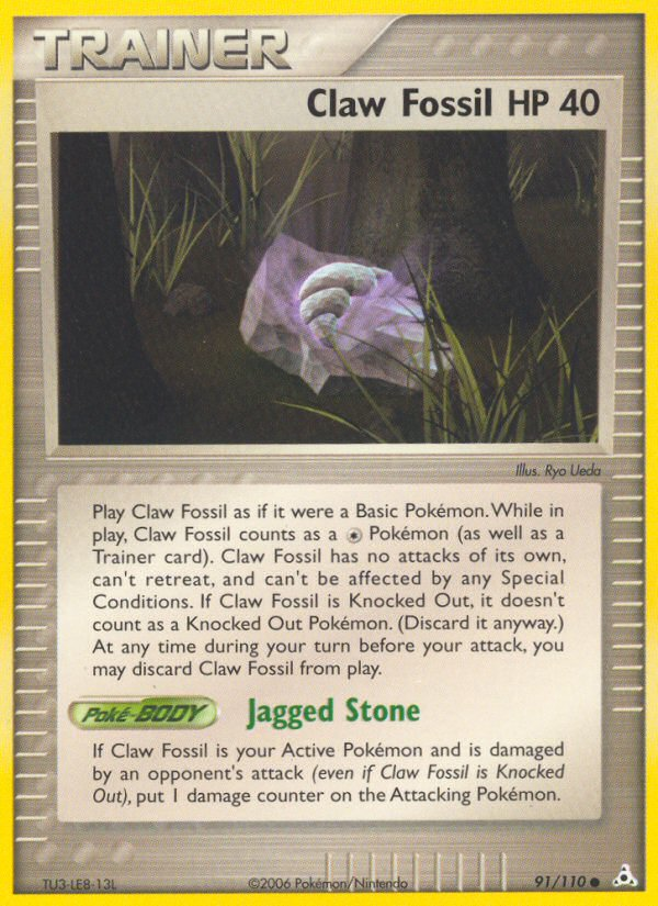 Claw Fossil (91/110) [EX: Holon Phantoms] - Comfy Hobbies
