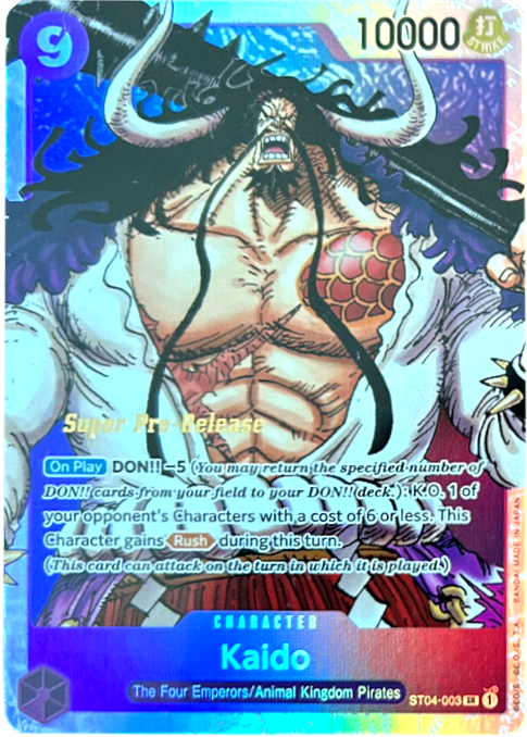 Kaido (001) [Super Pre-Release Starter Deck: Animal Kingdom Pirates] - Comfy Hobbies