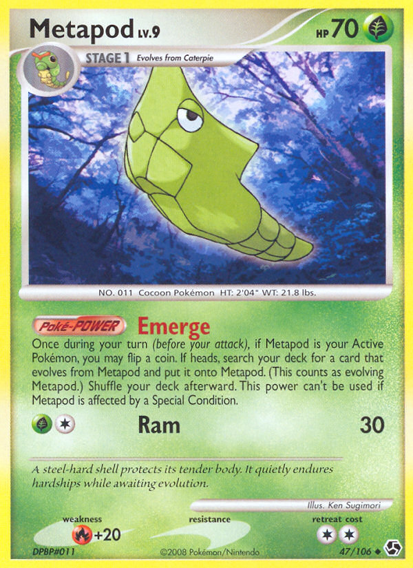 Metapod (47/106) [Diamond & Pearl: Great Encounters] - Comfy Hobbies