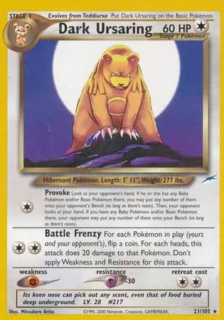 Dark Ursaring (21/105) [Neo Destiny Unlimited] - Comfy Hobbies