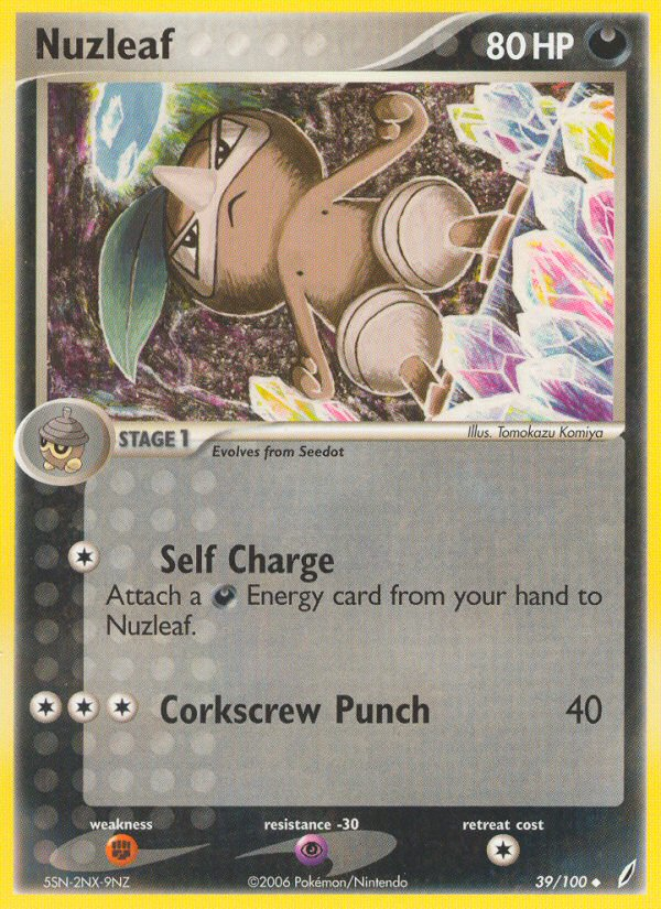 Nuzleaf (39/100) [EX: Crystal Guardians] - Comfy Hobbies