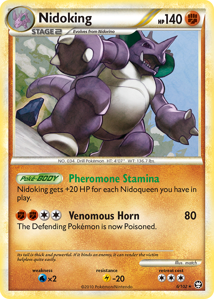 Nidoking (6/102) [HeartGold & SoulSilver: Triumphant] - Comfy Hobbies