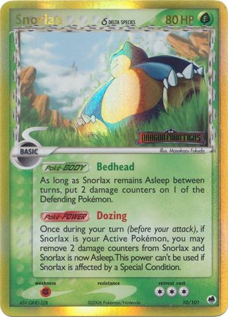 Snorlax (10/101) (Delta Species) (Stamped) [EX: Dragon Frontiers] - Comfy Hobbies