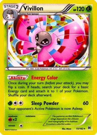 Vivillon (15/162) (Cosmos Holo) [XY: BREAKthrough] - Comfy Hobbies