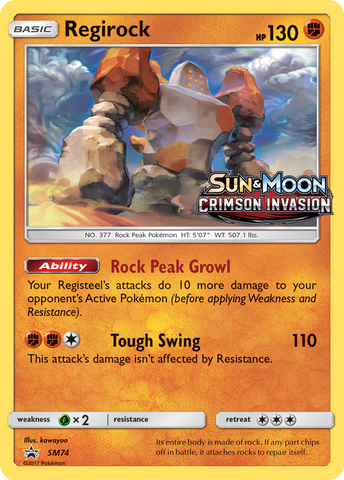 Regirock (SM74) [Sun & Moon: Black Star Promos] - Comfy Hobbies