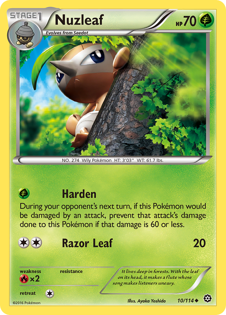 Nuzleaf (10/114) [XY: Steam Siege] - Comfy Hobbies