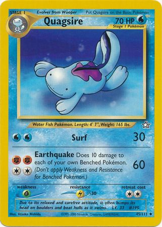 Quagsire (45/111) [Neo Genesis Unlimited] - Comfy Hobbies