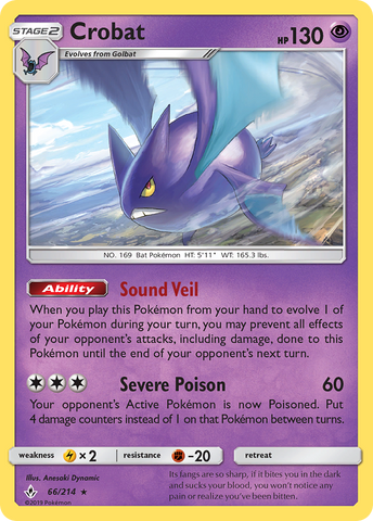 Crobat (66/214) [Sun & Moon: Unbroken Bonds] - Comfy Hobbies