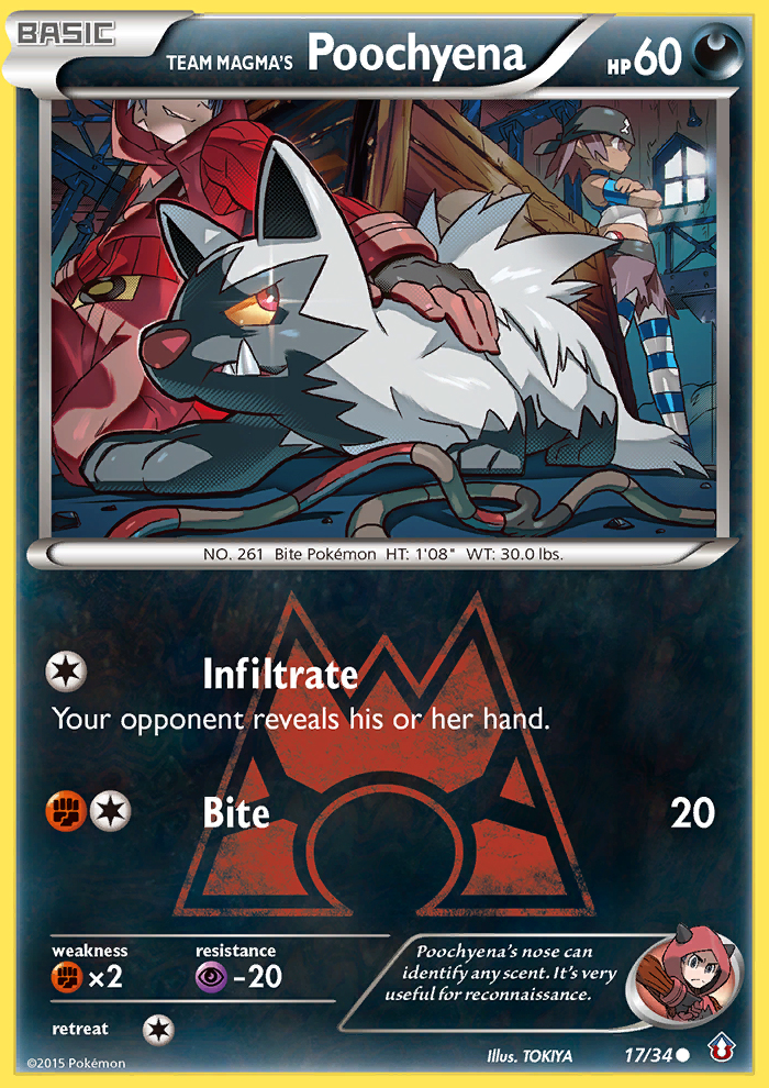 Team Magma's Poochyena (17/34) [XY: Double Crisis] - Comfy Hobbies