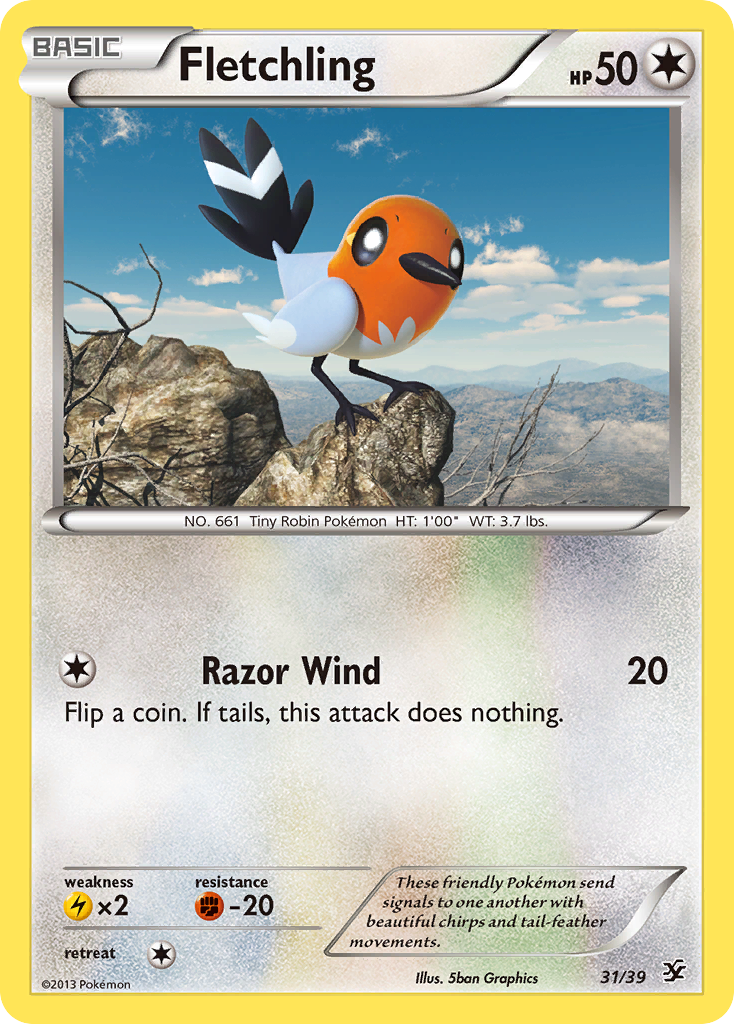 Fletchling (31/39) [XY: Kalos Starter Set] - Comfy Hobbies