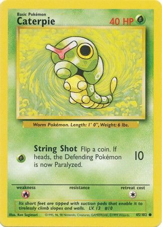 Caterpie (45/102) [Base Set Unlimited] - Comfy Hobbies