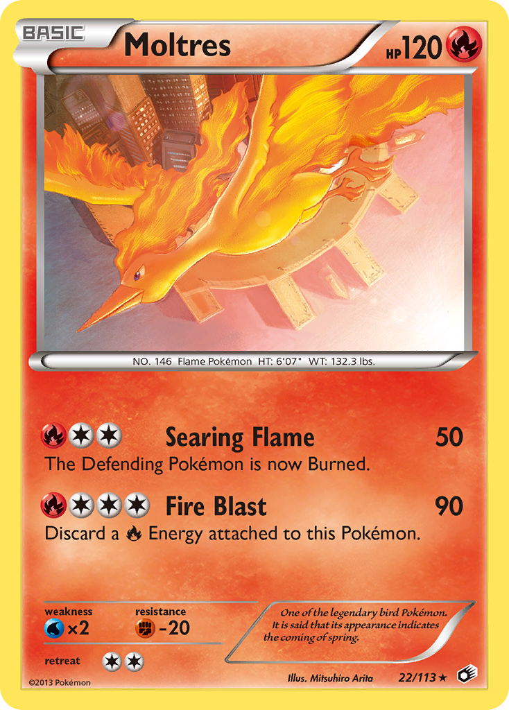 Moltres (22/113) [Black & White: Legendary Treasures] - Comfy Hobbies