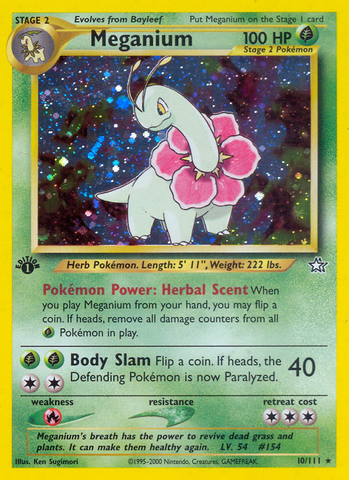 Meganium (10/111) [Neo Genesis 1st Edition] - Comfy Hobbies