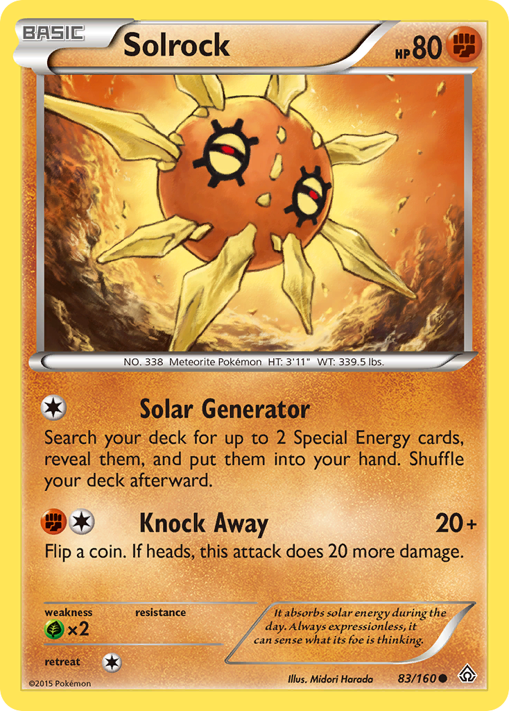 Solrock (83/160) [XY: Primal Clash] - Comfy Hobbies