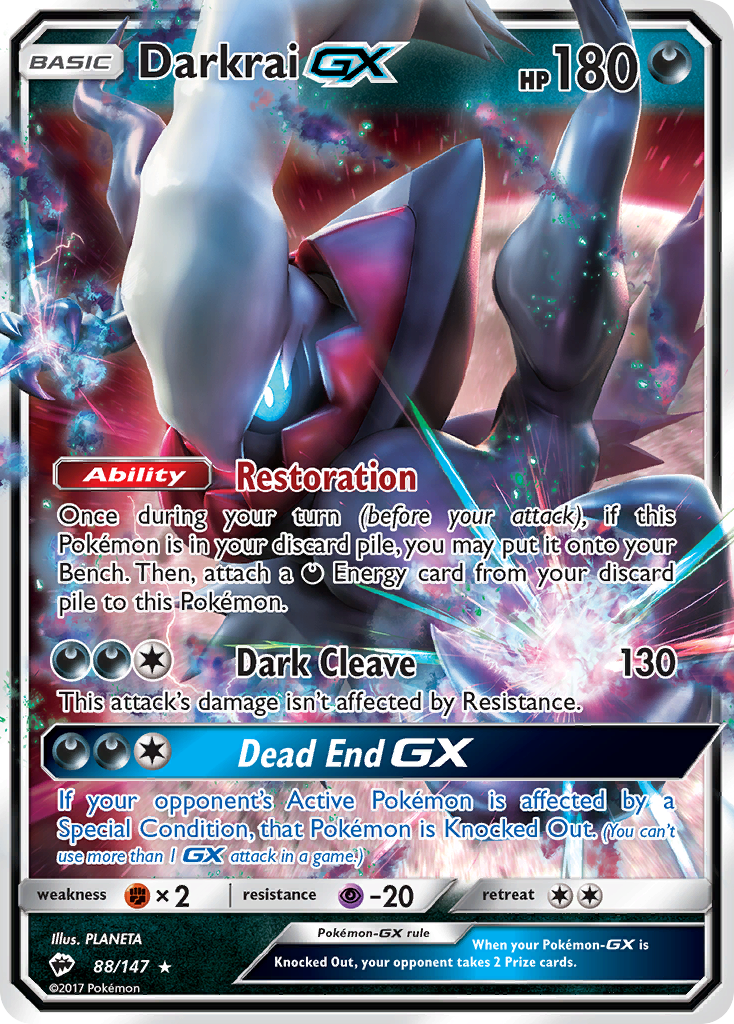 Darkrai GX (88/147) [Sun & Moon: Burning Shadows] - Comfy Hobbies