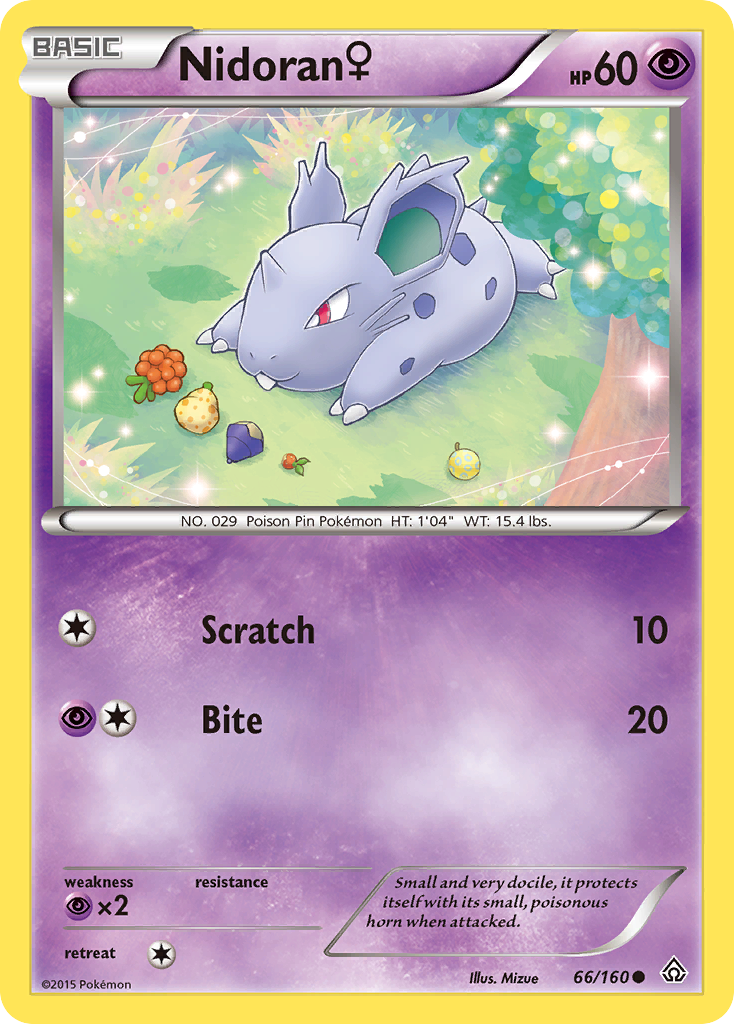 Nidoran (66/160) (Female) [XY: Primal Clash] - Comfy Hobbies