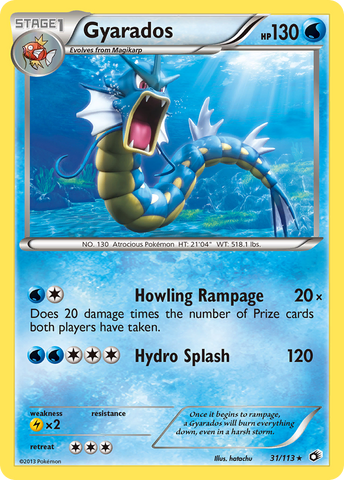 Gyarados (31/113) [Black & White: Legendary Treasures] - Comfy Hobbies