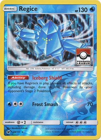 Regice (28/111) (League Promo) [Sun & Moon: Crimson Invasion] - Comfy Hobbies